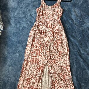 Sincerely Jules Terracotta and Cream Patterned Dress